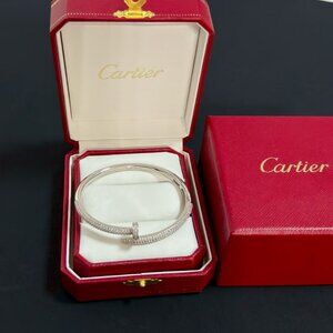 Cartier Silver Bracelet in Red Box